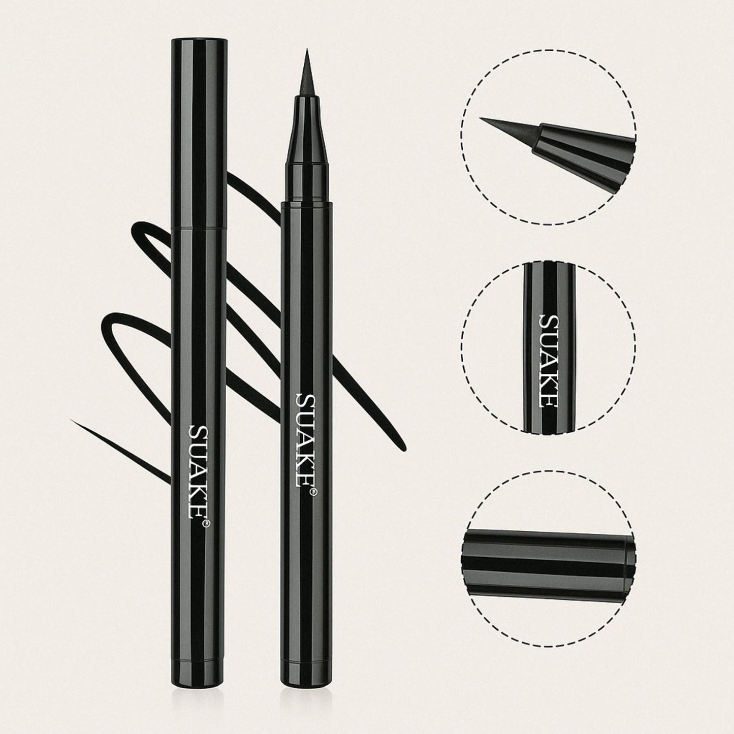 Eyeliner Précision à Pointe Fine – Application Facile et Tracé Parfait